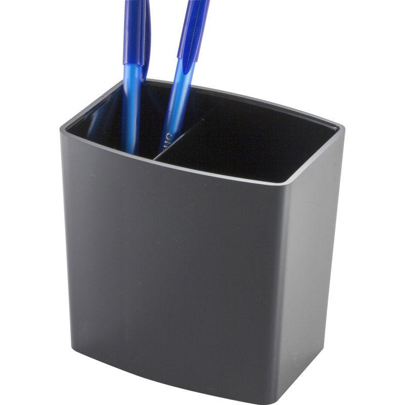 OFFICEMATE INTERNATIONAL CORP. Pencil Holder, Large, 3 Compartmentss, Black Wayfair